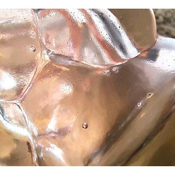 Vintage Grape Cluster Bottle, Clear Pinkish Purple Flashed Glass Heavyweight EUC - Picture 10 of 10